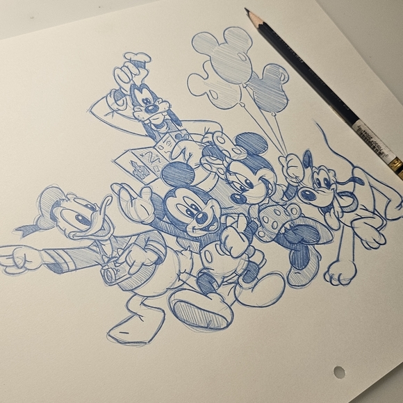 Disney World Parks Disneyland Mickey Minnie Goofy Donald Pluto Drawing/sketch - Picture 6 of 7